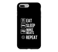 Eat Sleep Make Beats Repeat - Producteur de Musique Hip Hop Coque pour iPhone 7 Plus/8 Plus
