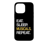 Eat Sleep Musical Repeat Broadway Theatre Coque pour iPhone 14 Pro Max