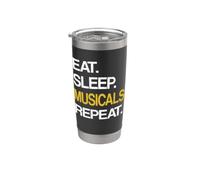 Eat Sleep Musical Repeat Broadway Theatre Gobelet isotherme en acier inoxydable double paroi