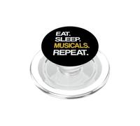 Eat Sleep Musical Repeat Broadway Theatre PopSockets PopGrip pour MagSafe