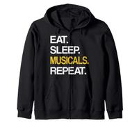 Eat Sleep Musical Repeat Broadway Theatre Sweat à Capuche