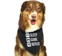 Eat Sleep Musicals Repeat Spring Dog Bandanas Girl Bulk Pet Scarf Réglable Doux Triangle Bavoirs Accessoires pour Petits Moyens Grands Chiots Chats