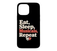 Eat Sleep Musicals Repeat Theater Fan Humour Coque pour iPhone 13 Pro Max