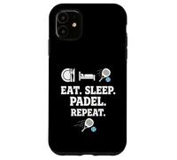 Eat Sleep Padel Repeat Sports Team Players Coach Design Coque pour iPhone 11
