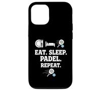 Eat Sleep Padel Repeat Sports Team Players Coach Design Coque pour iPhone 12/12 Pro