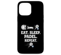 Eat Sleep Padel Repeat Sports Team Players Coach Design Coque pour iPhone 13 Pro Max
