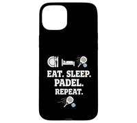 Eat Sleep Padel Repeat Sports Team Players Coach Design Coque pour iPhone 15 Plus
