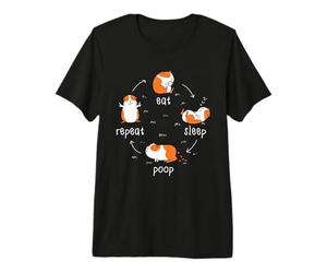 Eat Sleep Poop Repeat - Cochon d'Inde - Cochon d'Inde T-Shirt Haut de Gamme