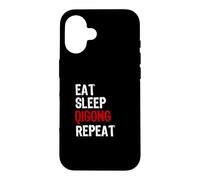« Eat Sleep Qigong Repeat! » / Dire drôle de Qigong Coque pour iPhone 16