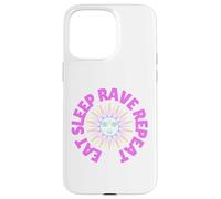 Eat Sleep Rave Repeat Electric Sun Good Vibes Raving Coque pour iPhone 15 Pro Max