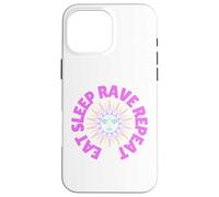 Eat Sleep Rave Repeat Electric Sun Good Vibes Raving Coque pour iPhone 16 Pro Max