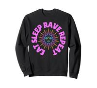 Eat Sleep Rave Repeat Electric Sun Good Vibes Raving Sweatshirt