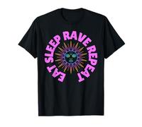 Eat Sleep Rave Repeat Electric Sun Good Vibes Raving T-Shirt