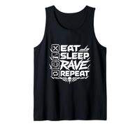 Eat Sleep Rave Repeat Techno Hardcore Électro Festival Débardeur