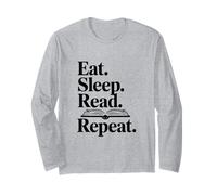 Eat Sleep Read Repeat Book Lover pour Les bibliophiles Manche Longue