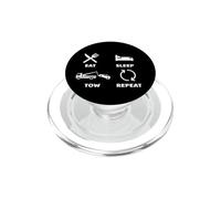 Eat Sleep Remorquage Répéter Drôle de Dépanneuse Chauffeur PopSockets PopGrip pour MagSafe