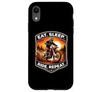 Eat Sleep Ride Repeat Dirt Bike Rider Motocross Moto MX Coque pour iPhone XR