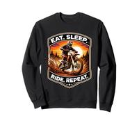 Eat Sleep Ride Repeat Dirt Bike Rider Motocross Moto MX Sweatshirt