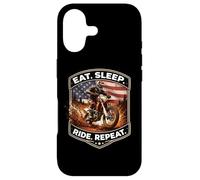 Eat Sleep Ride Repeat Funny Dirt Bike Rider USA Motocross MX Coque pour iPhone 17