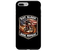 Eat Sleep Ride Repeat Funny Dirt Bike Rider USA Motocross MX Coque pour iPhone 7 Plus/8 Plus