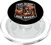 Eat Sleep Ride Repeat Funny Dirt Bike Rider USA Motocross MX PopSockets PopGrip pour MagSafe