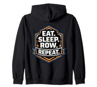 Eat Sleep Row Repeat Funny Rowing Crew Team Practice Rower Sweat à Capuche