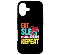 Eat Sleep Run Repeat Track and Field Coque pour iPhone 17