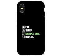Eat Sleep Sample Soil Répétez Une agronomie Amusante pour Les agronomes Coque pour iPhone X/XS