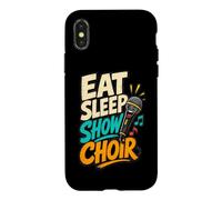 Eat Sleep Show Choeur Performance vocale Coque pour iPhone X/XS
