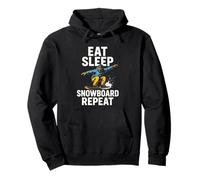 « Eat Sleep Snowboard Repeat » Rider Graphic Winter Mountain Sweat à Capuche