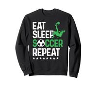 Eat Sleep Soccer Repeat, Adolescentes, Enfants, Femmes Sweatshirt