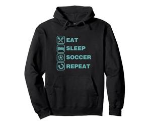Eat Sleep Soccer Repeat, drôle, Mignonne, icône Tendance, équipement Unique Sweat à Capuche