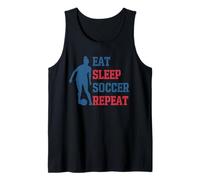 Eat Sleep Soccer Repeat Fan Training Soccer Women Girl Débardeur