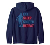 Eat Sleep Soccer Repeat Fan Training Soccer Women Girl Sweat à Capuche