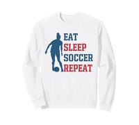 Eat Sleep Soccer Repeat Fan Training Soccer Women Girl Sweatshirt