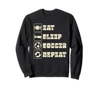 Eat Sleep Soccer Repeat Futbol de Football européen Sweatshirt