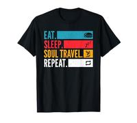 Eat Sleep Soul Travel Répétez Soul Travel Consciousness Mysticisme T-Shirt