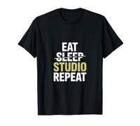Eat Sleep Studio répète Un Dicton Musical Amusant T-Shirt