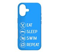 Eat Sleep Swim Repeat Cool Garçons Filles Natation Nageur Coque pour iPhone 17