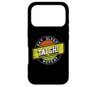 Eat Sleep Tai Chi Repeat Badge Style Tai Chi Coque pour iPhone 17 Pro