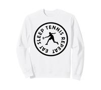 Eat Sleep Tennis Repeat Lover Player Varsity Athlète Team Sweatshirt