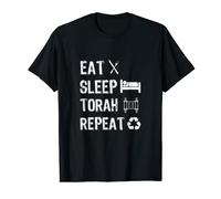 Eat Sleep Torah Repeat Hebrew School Juive Torah Study T-Shirt