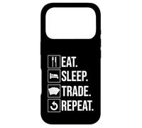 Eat Sleep Trade Repeat Carte à Collectionner Coque pour iPhone 17 Pro