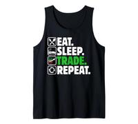 Eat Sleep Trade Repeat - Stock Trading Crypto Money Investisseur Débardeur