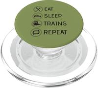 Eat Sleep Trains est mécanicien de Locomotive récidiviste PopSockets PopGrip pour MagSafe