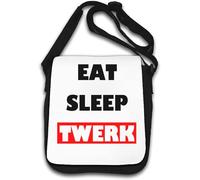 Eat Sleep Twerk Shake Your Butt Sac à bandoulière Blanc