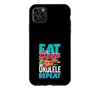 Eat Sleep Ukulélé Repeat Funny Hawaiian Music Player Coque pour iPhone 11 Pro Max