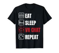Eat Sleep VR Chat Repeat Gamer Virtual Reality T-Shirt