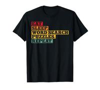 Eat. Sleep. Word Search Puzzles. Repeat. T-Shirt Graphique avec Valeur