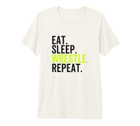 Eat Sleep Wrestle Repeat Funny Wrestler T-Shirt Haut de Gamme
